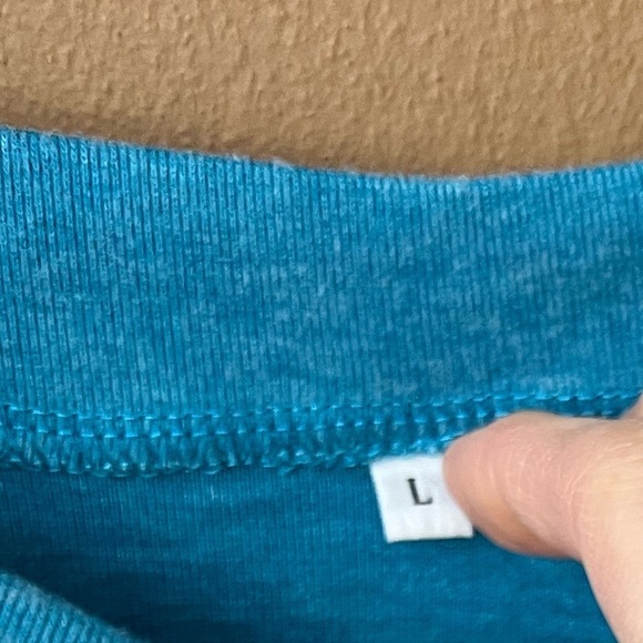 Women’s Turquoise Blue Off-Shoulder Lightweight Sweater Size Large - Picture 3 of 4